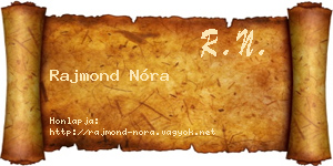 Rajmond Nóra névjegykártya